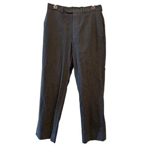 Brooks Brothers 346 Men's Gray Wool Lycra Stretch Dress Pants Size 32x29 Read